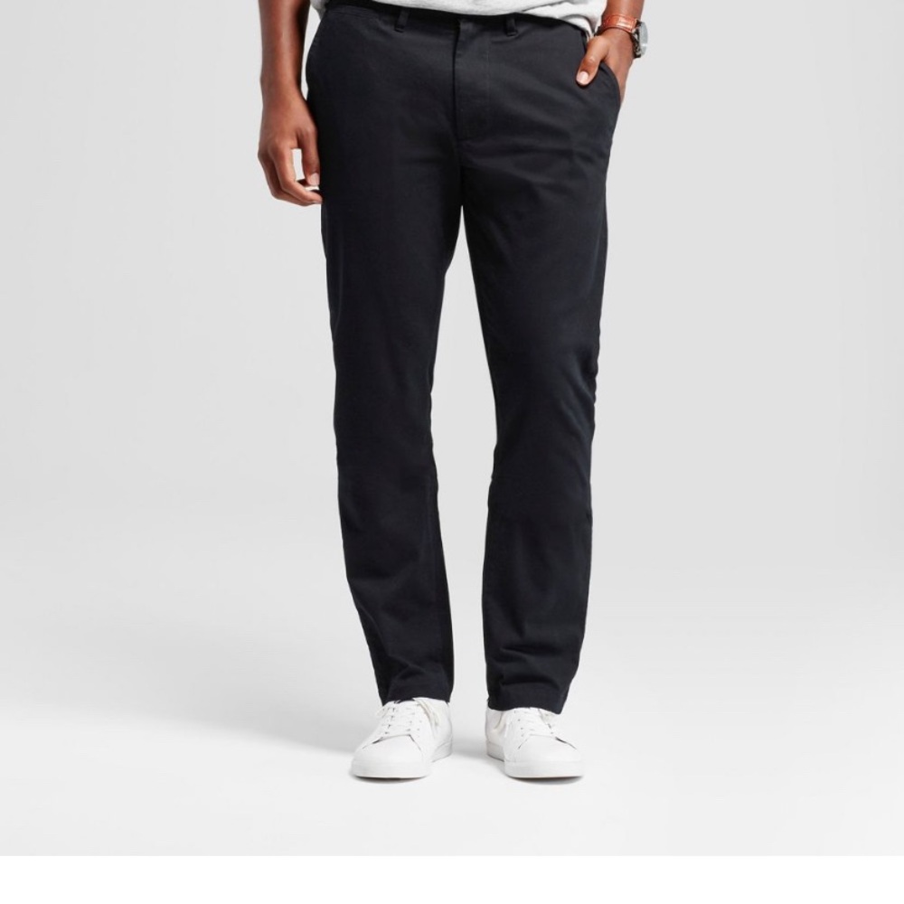 Goodfellow & Co Men’s Relaxed Leg Athletic Chino Pants Stretch 29X30 Black.